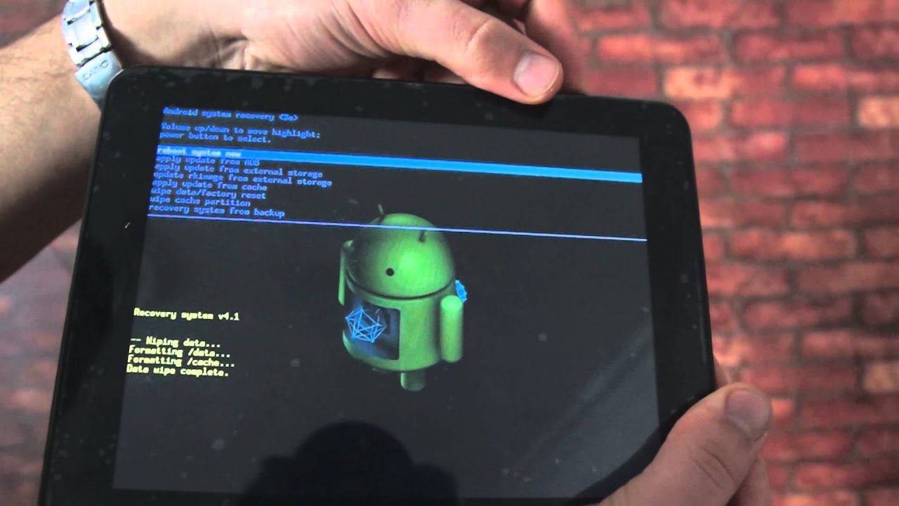 trio android tablet reset